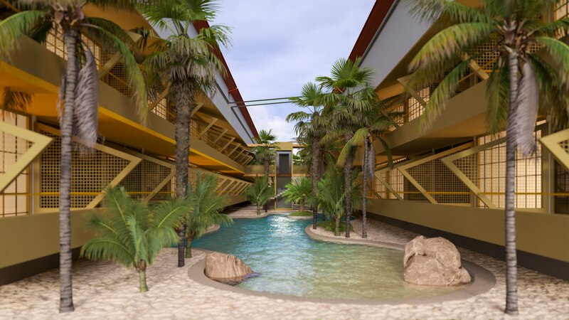 O hotel do Ecopark oferece quartos modernos e acolhedores, ideais para relaxar após dias repletos de aventuras na natureza amazônica.